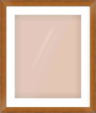 Brushed Bronze with Black Sides Flat Frame for 16 × 20in artwork, with Smooth White Single Mount