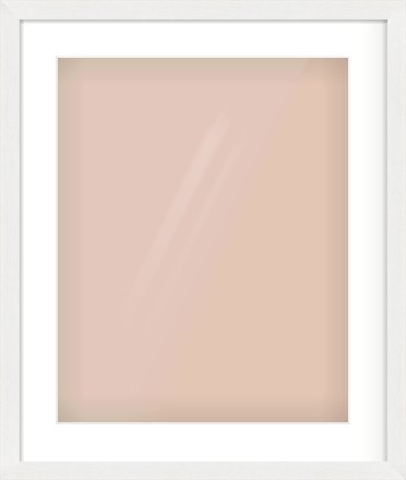White Stain Flat Frame for 16 × 20in artwork, with Smooth White Single Mount