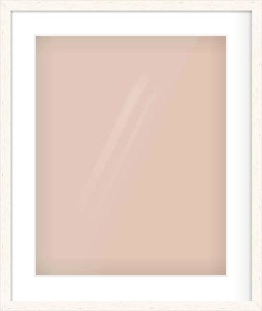 Ivory Flat Frame for 16 × 20in artwork, with Smooth White Single Mount