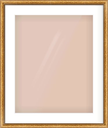 Gold Cushion Frame for 16 × 20in artwork, with Smooth White Single Mount
