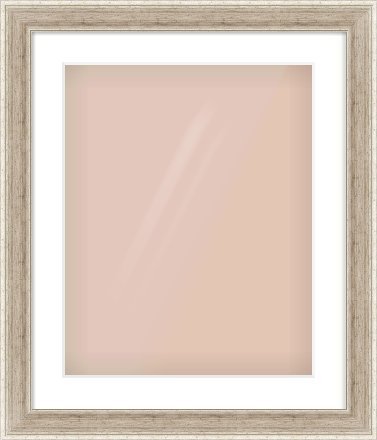 Silver Flat Frame for 16 × 20in artwork, with Smooth White Single Mount