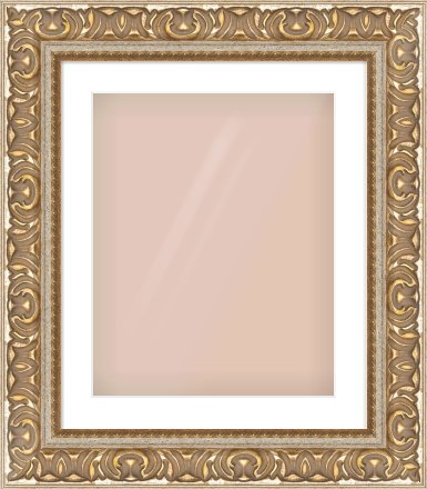 Silver / Gold Reverse Frame for 16 × 20in artwork, with Smooth White Single Mount