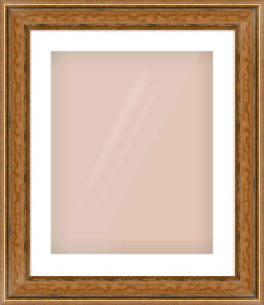 Gold Scoop Frame for 16 × 20in artwork, with Smooth White Single Mount