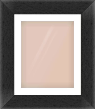 Black Flat Frame for 16 × 20in artwork, with Smooth White Single Mount