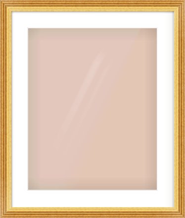 Gold Reverse Frame for 16 × 20in artwork, with Smooth White Single Mount