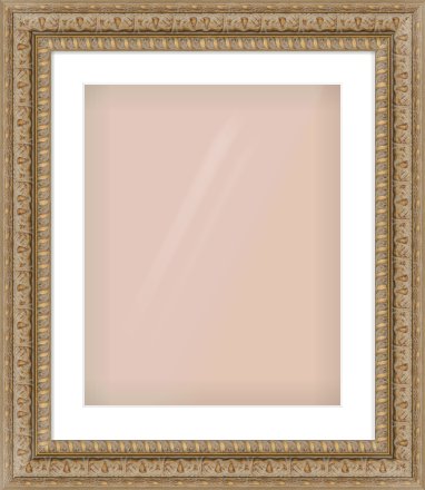 Gold Reverse Frame for 16 × 20in artwork, with Smooth White Single Mount