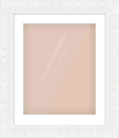 White Reverse Frame for 16 × 20in artwork, with Smooth White Single Mount