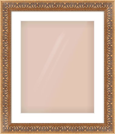 Gold Reverse Frame for 16 × 20in artwork, with Smooth White Single Mount