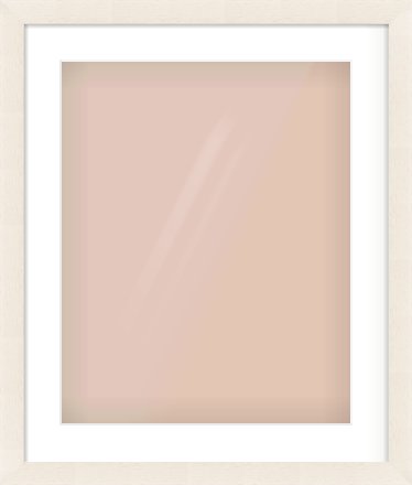 White Flat Frame for 16 × 20in artwork, with Smooth White Single Mount