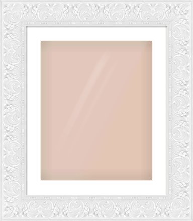 White Scoop Frame for 16 × 20in artwork, with Smooth White Single Mount
