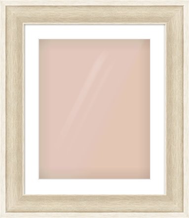 Silver / White Scoop Frame for 16 × 20in artwork, with Smooth White Single Mount