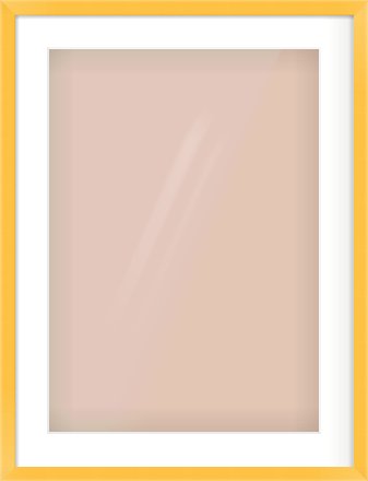 Yellow Paint Flat Frame for 420 × 594mm artwork, with Smooth White Single Mount