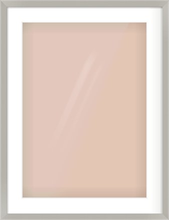 Grey Flat Frame for 420 × 594mm artwork, with Smooth White Single Mount
