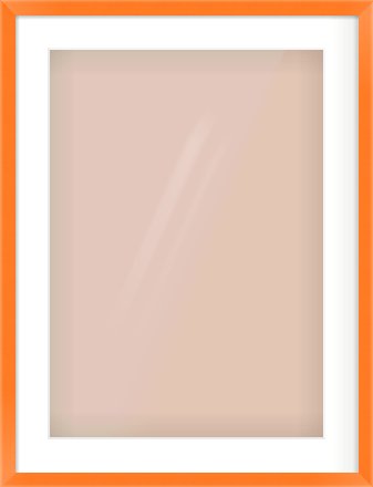 Orange Paint Flat Frame for 420 × 594mm artwork, with Smooth White Single Mount