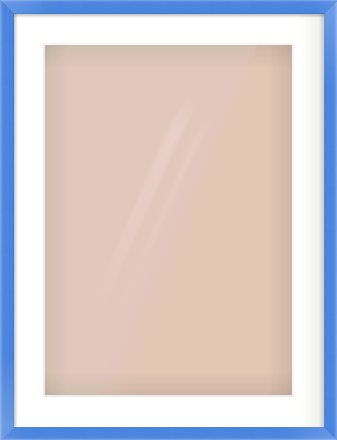 Light Blue Paint Flat Frame for 420 × 594mm artwork, with Smooth White Single Mount