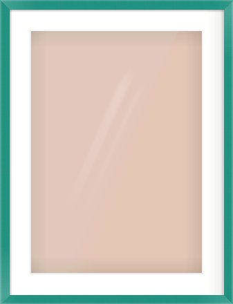 Green Paint Flat Frame for 420 × 594mm artwork, with Smooth White Single Mount