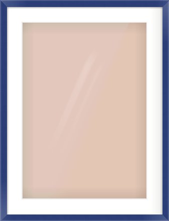 Blue Paint Flat Frame for 420 × 594mm artwork, with Smooth White Single Mount