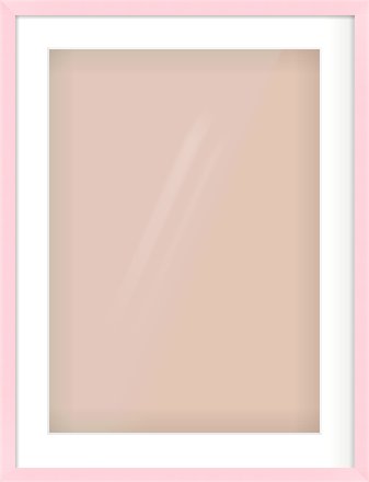 Pink Paint Flat Frame for 420 × 594mm artwork, with Smooth White Single Mount