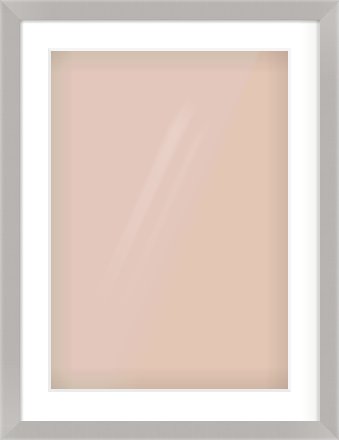 Grey Flat Frame for 420 × 594mm artwork, with Smooth White Single Mount