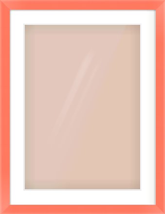 Orange Paint Flat Frame for 420 × 594mm artwork, with Smooth White Single Mount