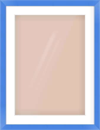 Light Blue Paint Flat Frame for 420 × 594mm artwork, with Smooth White Single Mount