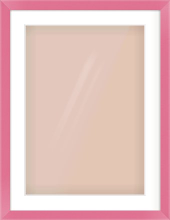 Pink Paint Flat Frame for 420 × 594mm artwork, with Smooth White Single Mount