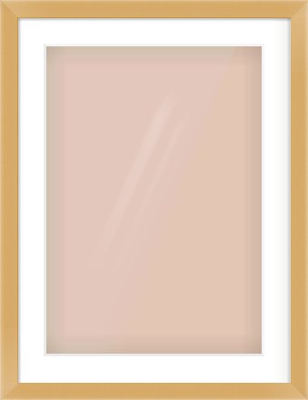 Matte Gold Flat Frame for 420 × 594mm artwork, with Smooth White Single Mount