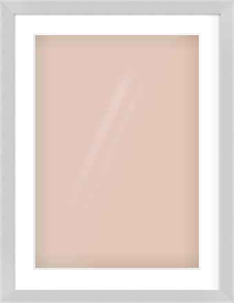 Matte Silver Flat Frame for 420 × 594mm artwork, with Smooth White Single Mount