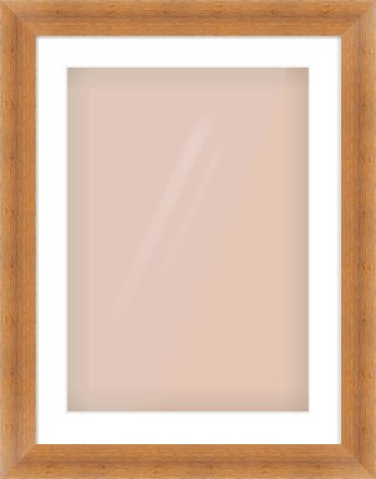 Antique Pine Flat Frame for 420 × 594mm artwork, with Smooth White Single Mount