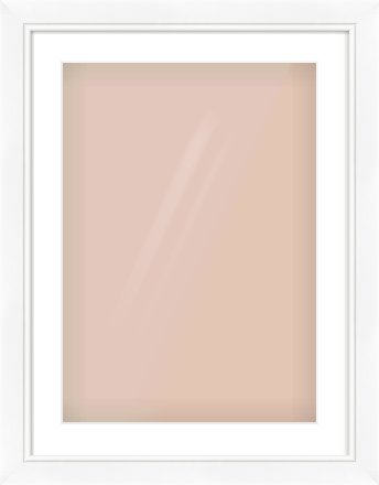 White Reverse Frame for 420 × 594mm artwork, with Smooth White Single Mount