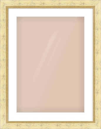 Gold Reverse Frame for 420 × 594mm artwork, with Smooth White Single Mount