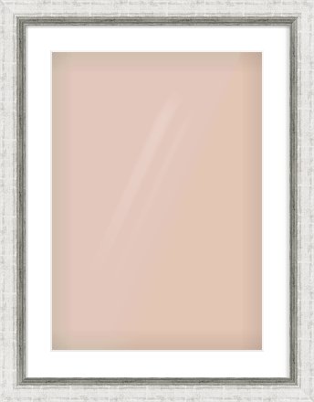 Silver Reverse Frame for 420 × 594mm artwork, with Smooth White Single Mount