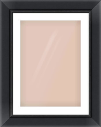 Black Reverse Frame for 420 × 594mm artwork, with Smooth White Single Mount