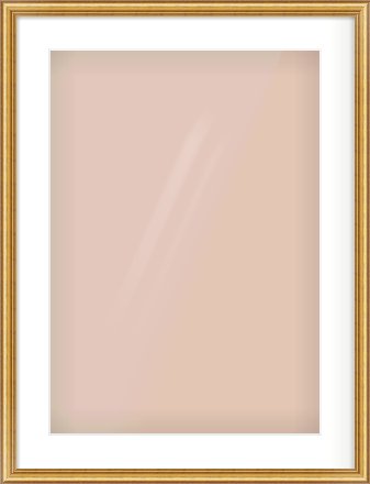 Gold Dome Frame for 420 × 594mm artwork, with Smooth White Single Mount