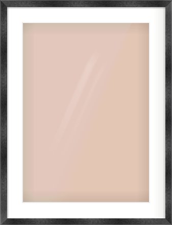 Black Flat Frame for 420 × 594mm artwork, with Smooth White Single Mount