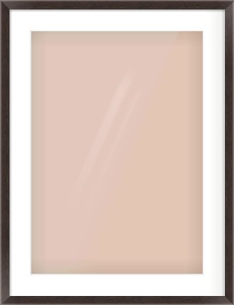 Brown Flat Frame for 420 × 594mm artwork, with Smooth White Single Mount
