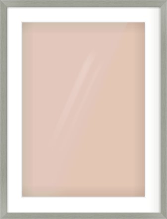 Pale Grey Flat Frame for 420 × 594mm artwork, with Smooth White Single Mount