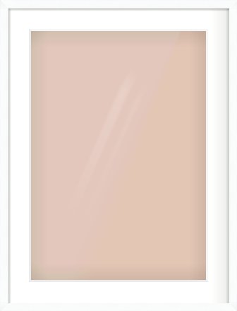 White Flat Frame for 420 × 594mm artwork, with Smooth White Single Mount
