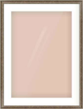 Silver Scoop Frame for 420 × 594mm artwork, with Smooth White Single Mount
