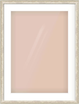 Champagne Silver with Black Sides Cushion Frame for 420 × 594mm artwork, with Smooth White Single Mount