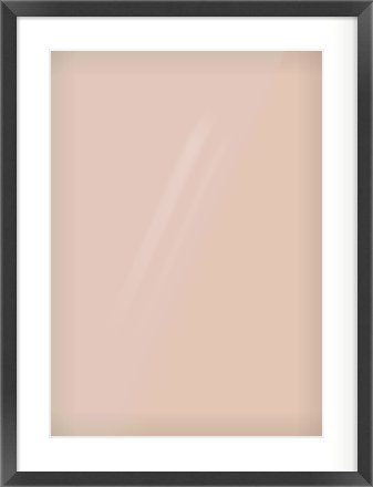 Black Flat Frame for 420 × 594mm artwork, with Smooth White Single Mount