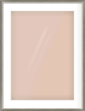 Silver Cushion Frame for 420 × 594mm artwork, with Smooth White Single Mount