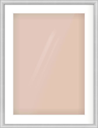 Silver Cushion Frame for 420 × 594mm artwork, with Smooth White Single Mount