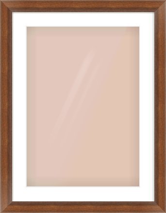 Brown Flat Frame for 420 × 594mm artwork, with Smooth White Single Mount