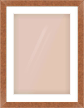 Bronze Flat Frame for 420 × 594mm artwork, with Smooth White Single Mount