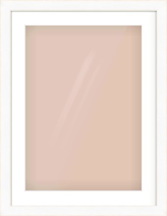 White Flat With Bevel Frame for 420 × 594mm artwork, with Smooth White Single Mount