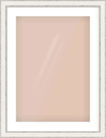 Black/Silver Flat Frame for 420 × 594mm artwork, with Smooth White Single Mount