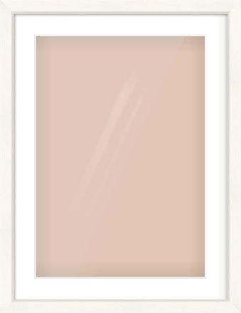 Cream Flat Frame for 420 × 594mm artwork, with Smooth White Single Mount