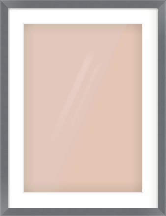 Grey Flat Frame for 420 × 594mm artwork, with Smooth White Single Mount