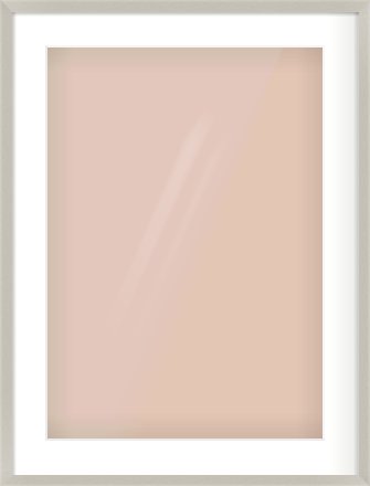 Grey Flat Frame for 420 × 594mm artwork, with Smooth White Single Mount